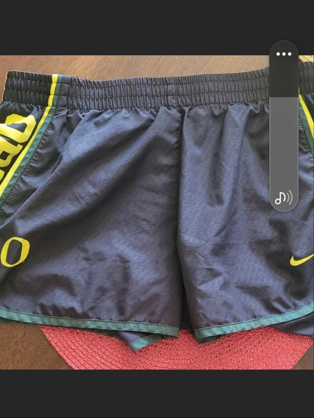 Nike Navy Running Shorts with Yellow and Teal Trim
